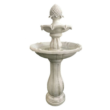 Classic Bird Bath 3-Tier Solar Water Feature Fountain - Ivory Main