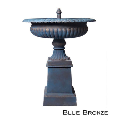 Toulouse Cast Iron Urn Water Feature Fountain Blue Bronze