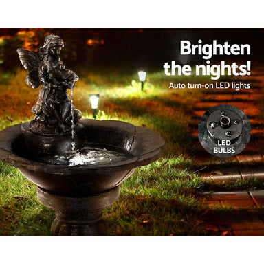 Solar with LED Lights Outdoor Cascading Angel with LED