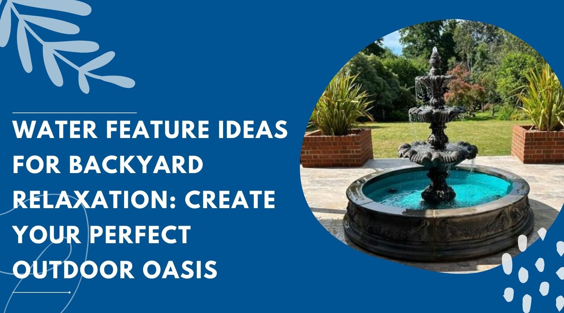 water feature ideas for backyard