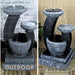 3 Tier Bowls Solar Water Feature Outdoor view