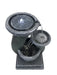 3-Tier Solar Powered Water Feature Fountain with LED - Grey Top View