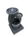 3-Tier Solar Powered Water Feature Fountain with LED - Grey Upper view