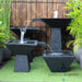 3 Tier Cascade Fountain charcoal front view