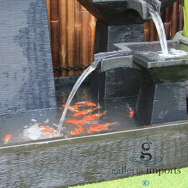 3 Tier Cascade Fountain and gold fish