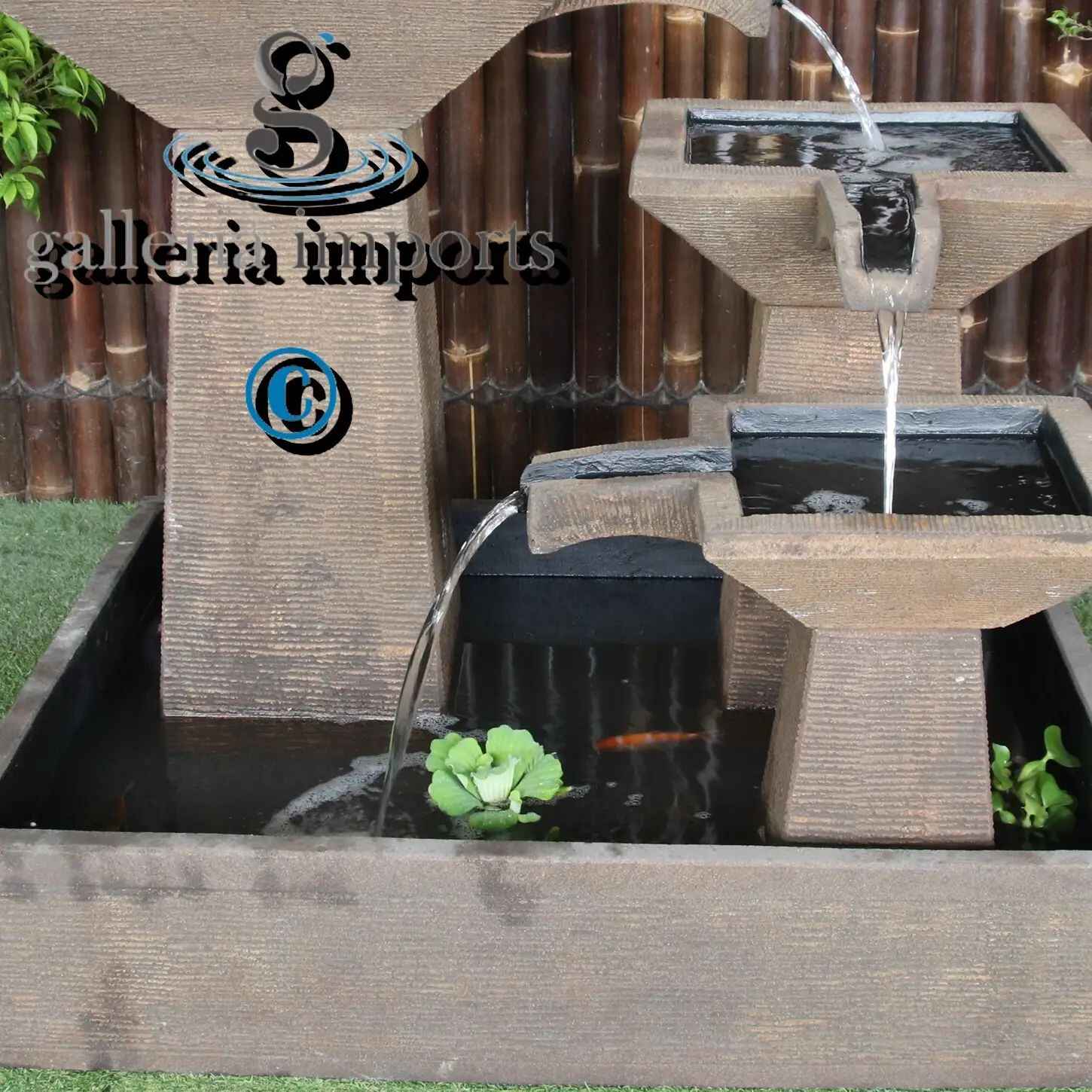 3 Tier Cascade Water Feature Fountain rust water flow