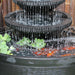 3 tier corner bowl balinese style fountain with goldfish