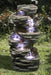 6 Tier Cascade Rock Water Feature Fountain in the garden