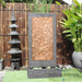 Abstract Copper Wall Water Feature Gray