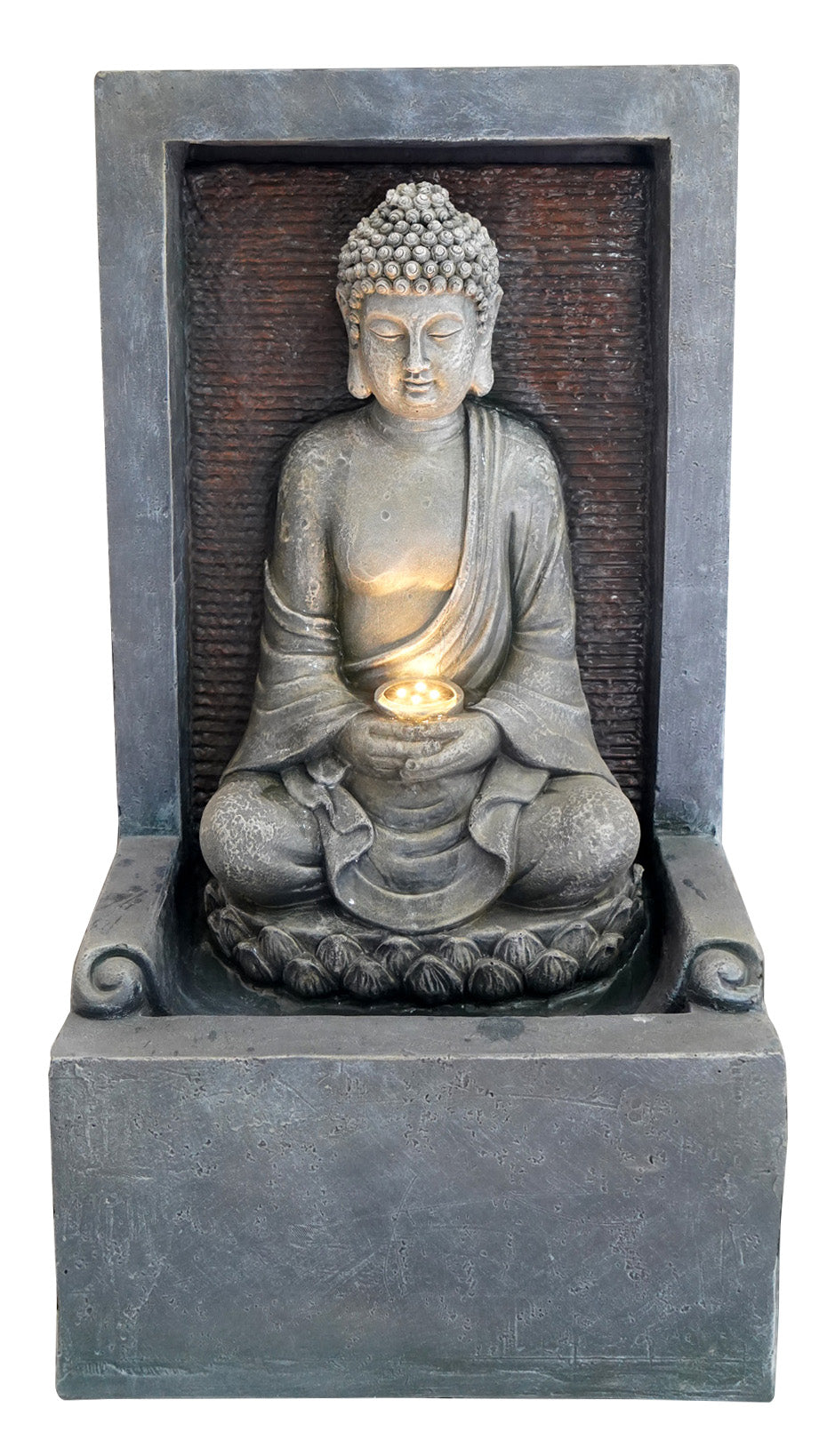 Sitting Buddha Water Feature Fountain with LED