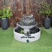 Aqua Falls bird bath Fountain slate