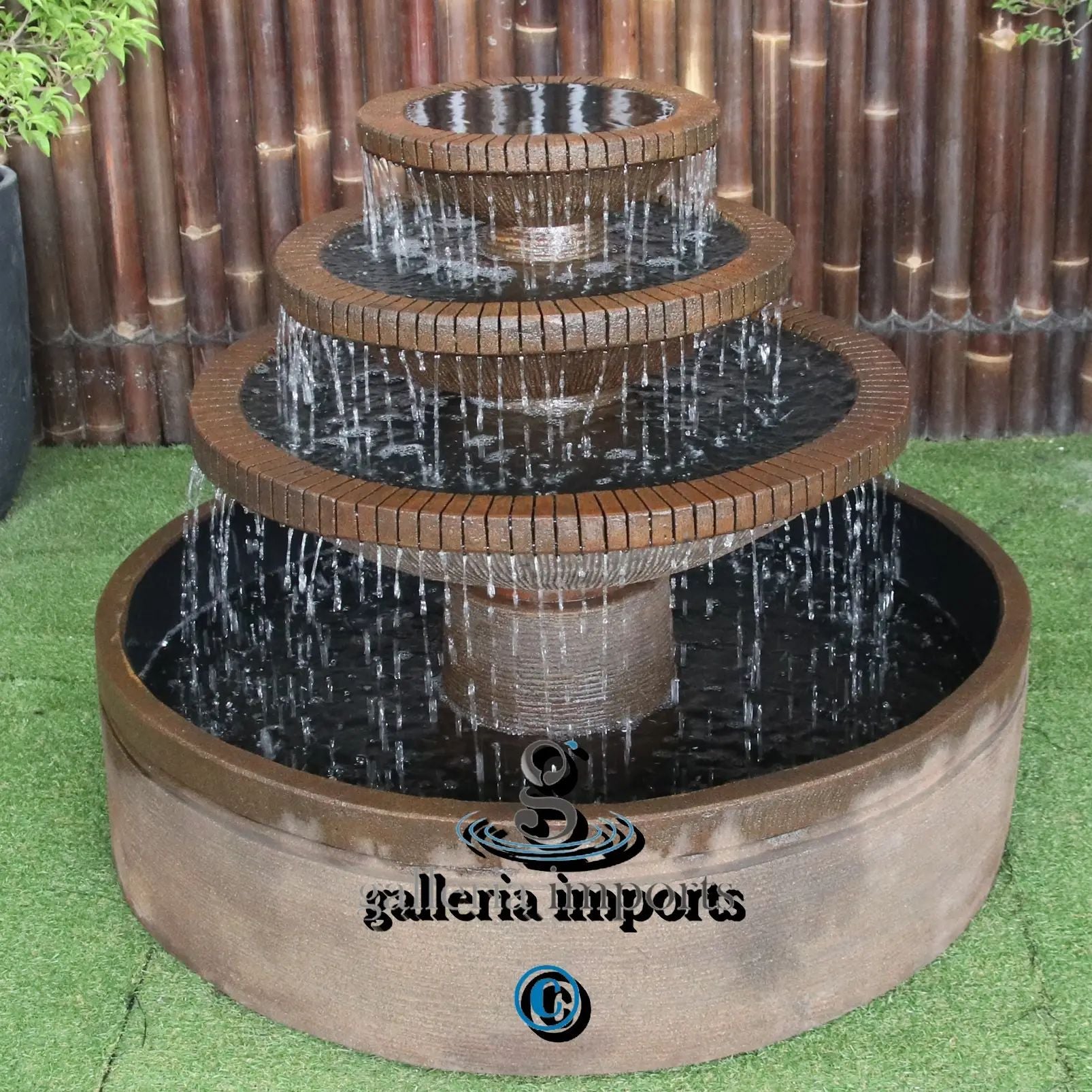 Aqua Fall Balinese style Fountain rust colour with water flow