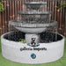 Aqua Falls Balinese style birdbath water feature slate front view