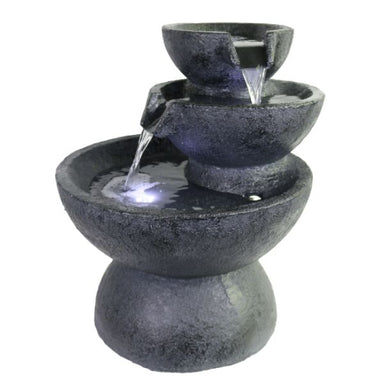 Aquae Cascade Three Bowls Water Feature