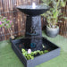 Aquarius water Fountain right angle view charcoal colour