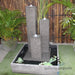 Atlantis Balinese Style Water Fountain with water plants grey