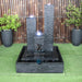 Atlantis Balinese Style tower Fountain charcoal front view
