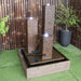 Atlantis Balinese Style tower water feature Fountain rust left angle view