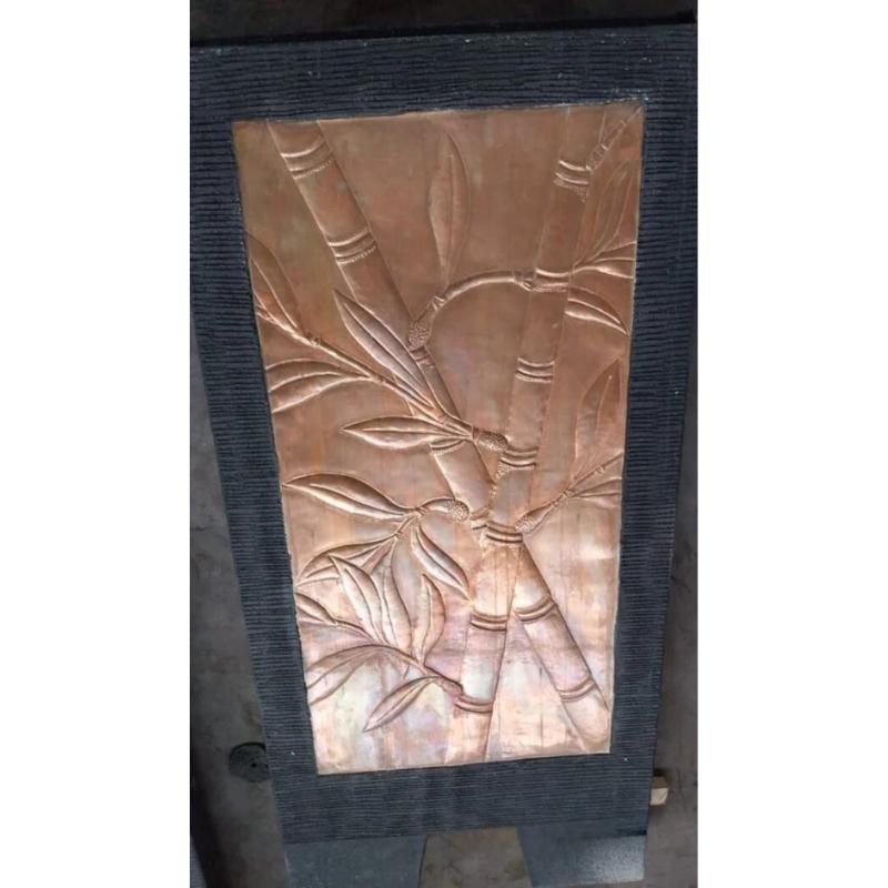 Balinese Style Copper Wall bamboo water fountain charcoal Colour