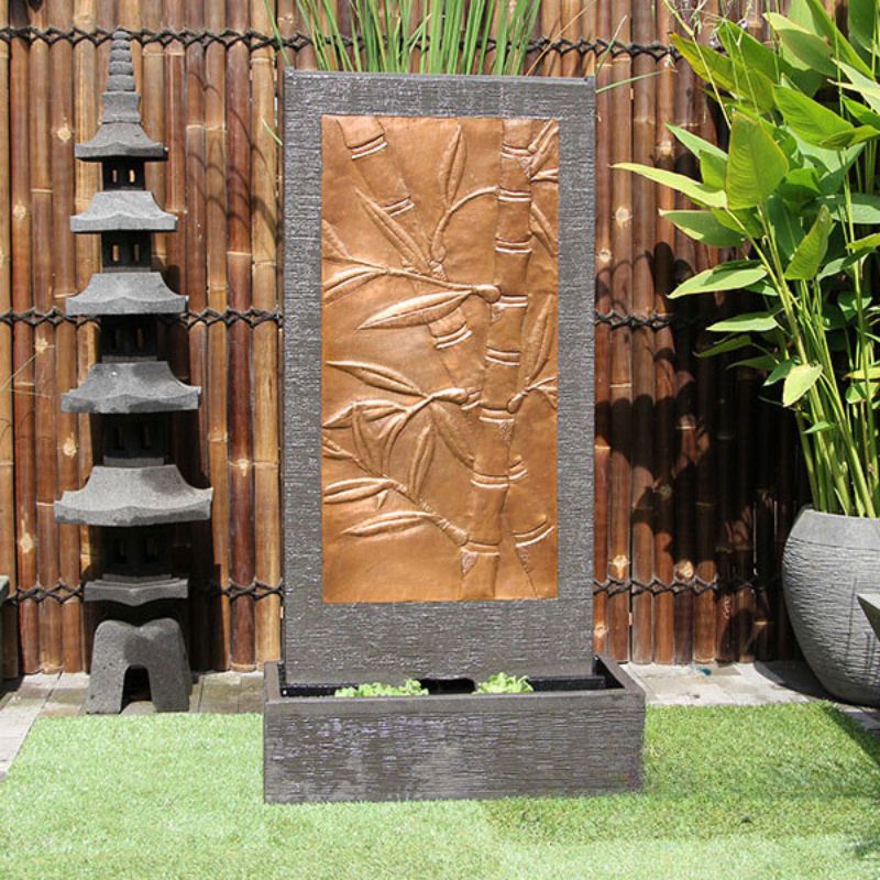 Bamboo Copper Wall Fountain