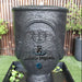 Charcoal colour Anduze urn water feature Fountain front view