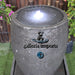 Cigar Urn Balinese Style water feature fountain grey upper view