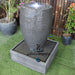 Cigar Urn Balinese Style water feature grey right angle view