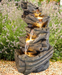 Driftwood Water Feature Fountain with Flower
