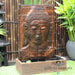 Dharma Buddha Face Wall Water Feature Left Angle View