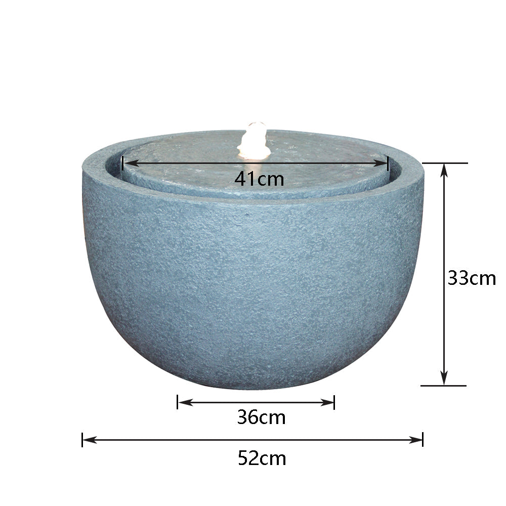 Dimensions of Stone Bowl Water Feature