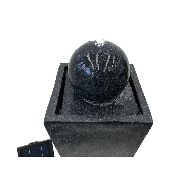 Elegant Solar Ball Water Feature Fountain with LED Topview