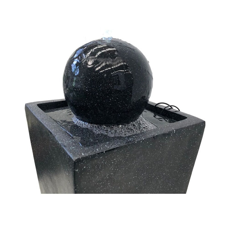 Elegant Solar Ball Water Feature Fountain with LED Closeup