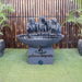Frog Pond Bowl Water Fountain Charcoal front view