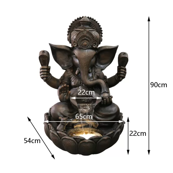Gajanan Lord Ganesha Elephant Water Feature Fountain
