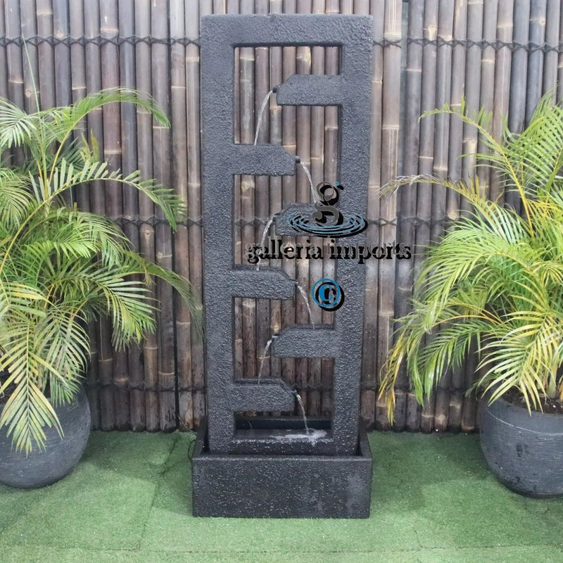 Gradia Cascade Balinese Style Water Feature charcoal front view