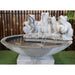 Grey Frog Pond Bowl Water Fountain Outdoor with water flow