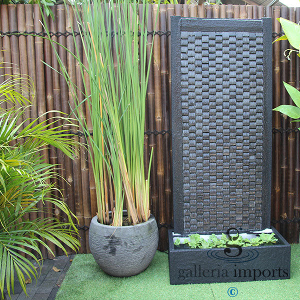 Laguna Wall Balinese Style Water Feature Fountain with pot