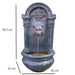 Lions Head Solar Water Feature Water Fountain Dimensions