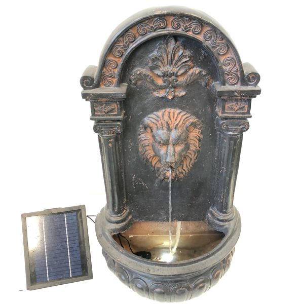 Lions Head Solar Water Feature Water Fountain Main