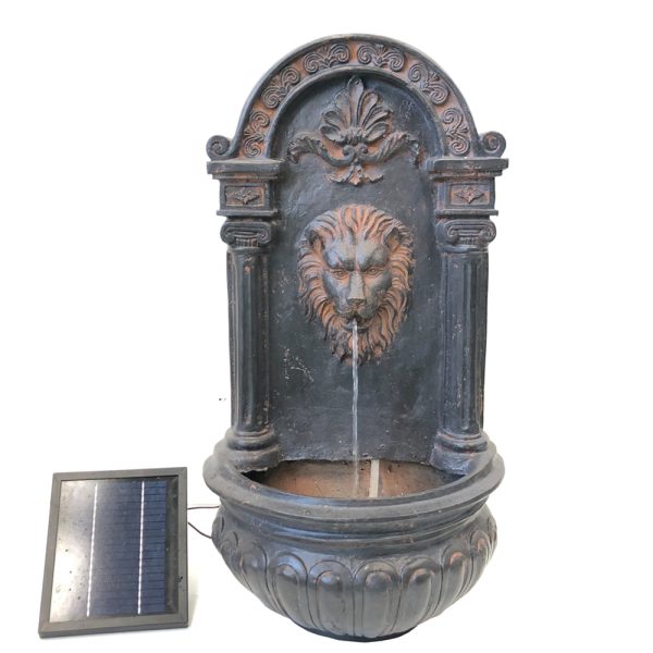 Lions Head Solar Water Feature Water Fountain Main with Solar