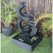 Lotus Cascade Balinese Water Feature Charcoal Right Angle
