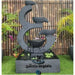 Lotus Cascade Balinese Water Feature Charcoal