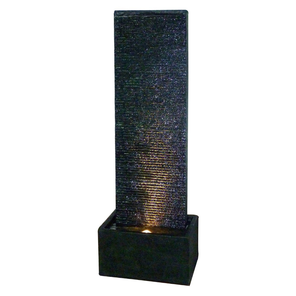 Black Wall Standing Water Feature Fountain — Top Fountains
