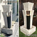 Modern Pillar with Shower Water Feature Fountain Indoor and Outdoor views