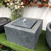 Modern Square Bubbling Water Feature Fountain right angle view