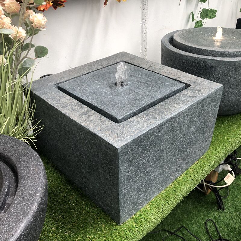 Modern Square Bubbling Water Feature Fountain water flow