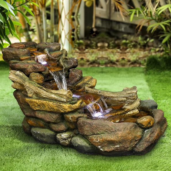 nature brook water feature side view