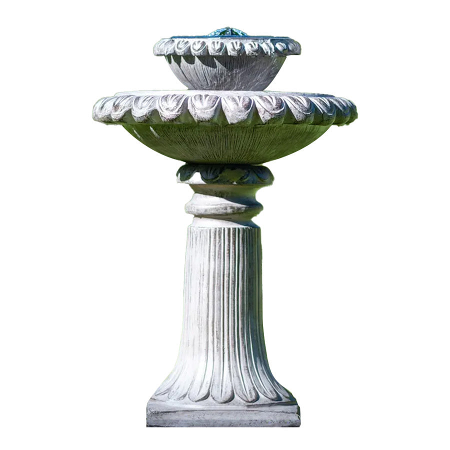 PROTEGE Water Fountain Solar Powered Battery Outdoor Bird Bath with LED Lights