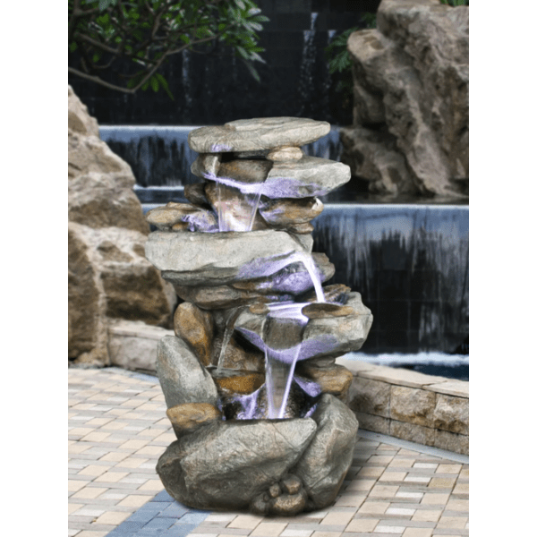 Rainforest Rock Water Feature and rock background