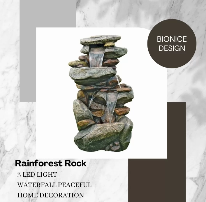 Rainforest Cascade Rock Water Feature Fountain feature